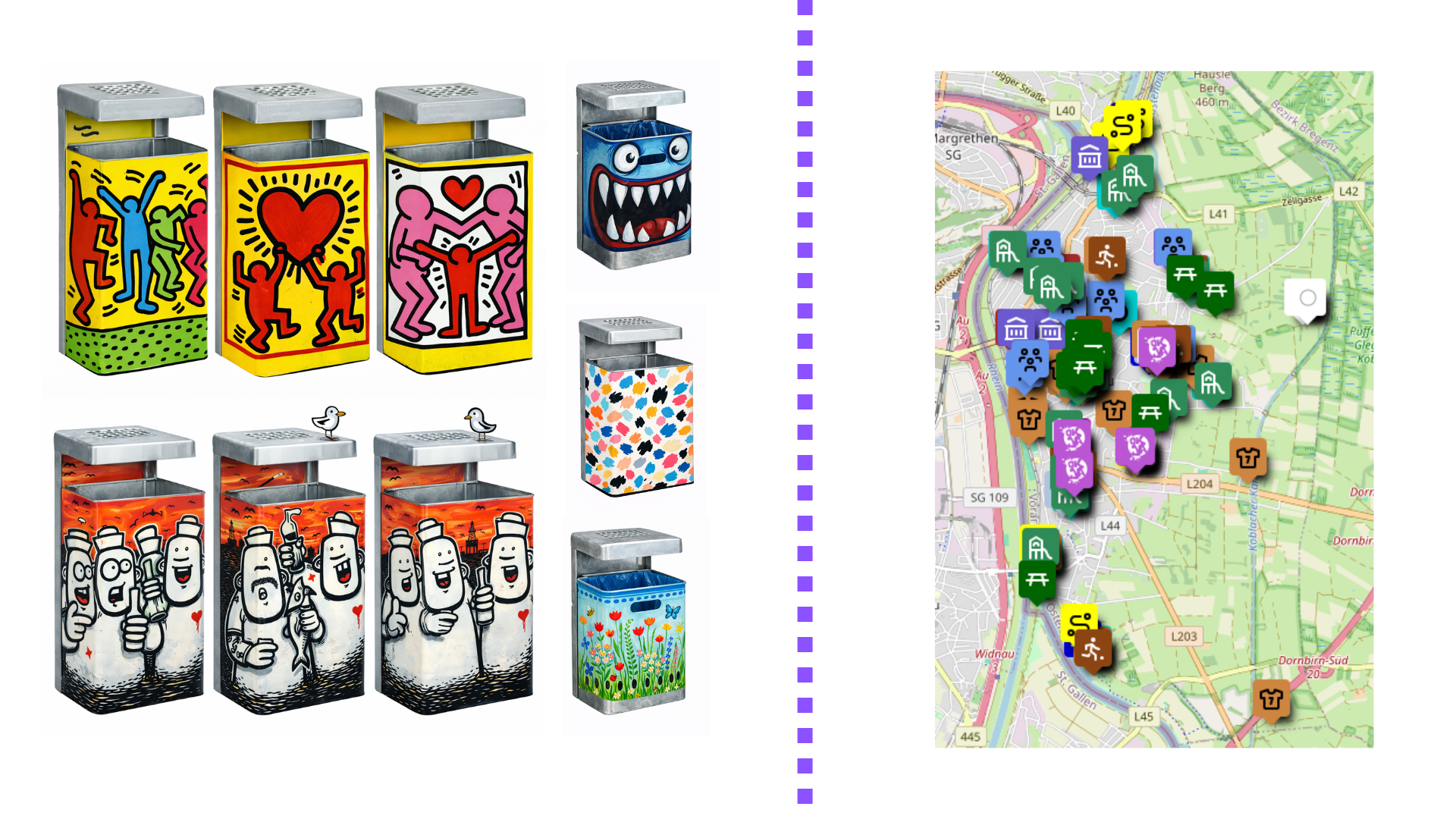 designs littering kübel